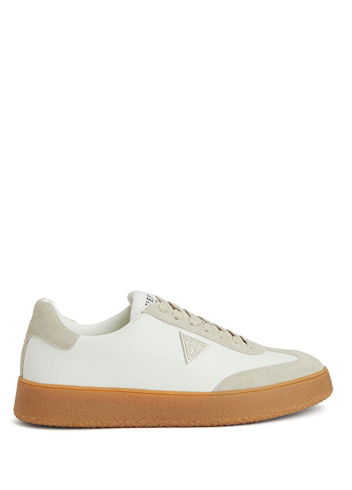 Wimoh Beyaz Krem Erkek Deri Sneaker - Görsel 2