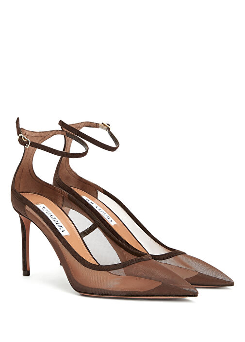 Love Koyu Kahverengi Topuklu Ayakkabı - Görsel 3