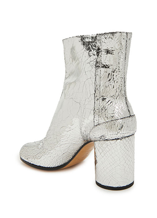 Silver Topuklu Deri Bot - Görsel 4