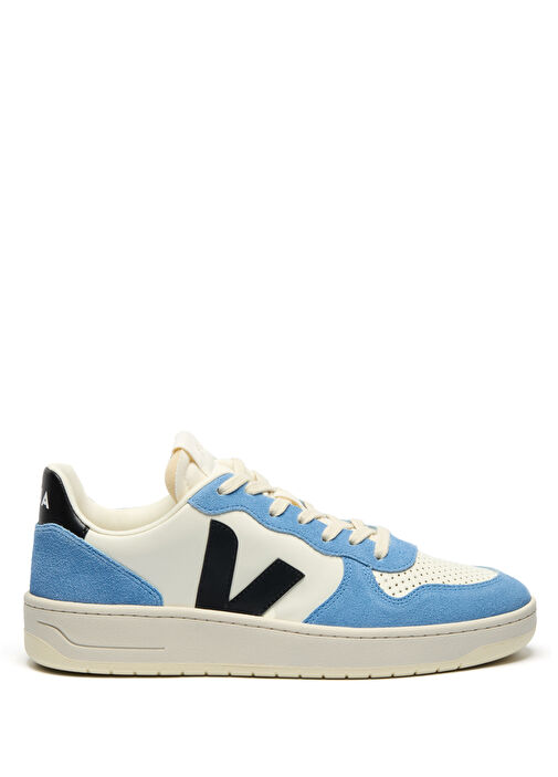 V-10 Açık Mavi Beyaz Erkek Deri Sneaker - Görsel 2
