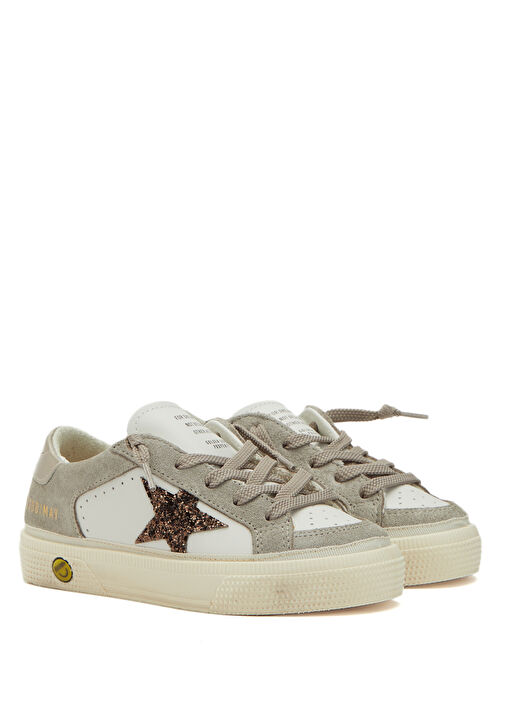 May Beyaz Unisex Çocuk Deri Sneaker - Görsel 3