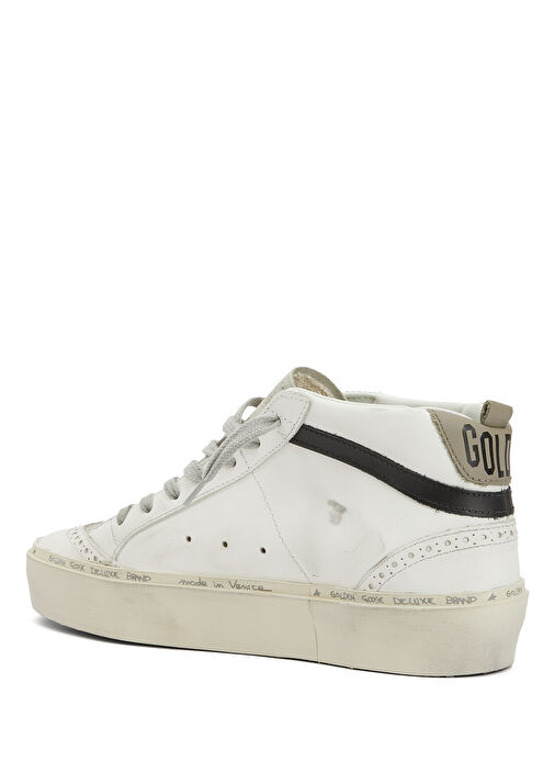 Mid Star Beyaz Lacivert Kadın Deri Sneaker - Görsel 4