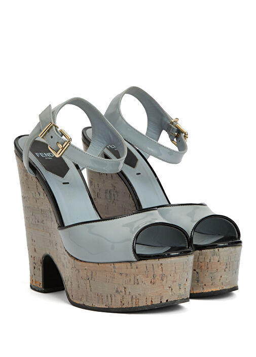 Beymen Reborn Gri Beymen Reborn Fendi Topuklu Sandalet