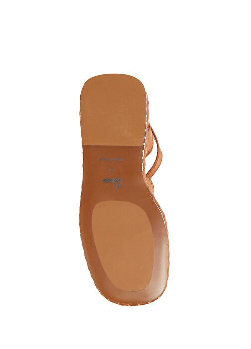 Faure Taba Platform Detaylı Kadın Deri Espadril - Görsel 6