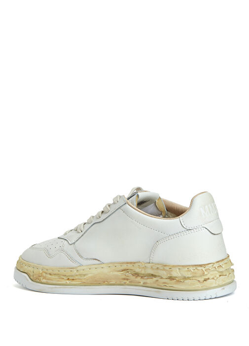 x Mihara Yasuhiro Beyaz Erkek Deri Sneaker - Görsel 4