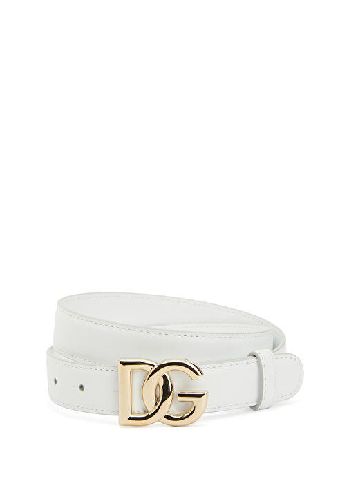 Dolce&Gabbana White Women's Leather Belt