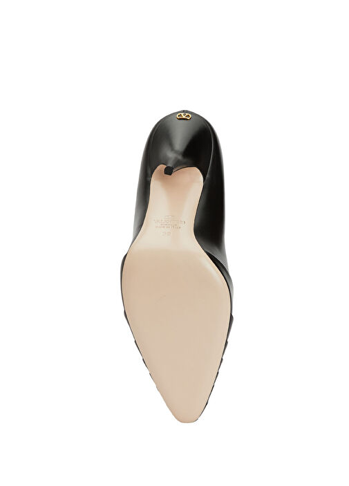 Valentino Garavani Siyah Valentino Garavani Deri Stiletto