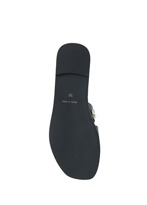 Siyah Kadın Deri Terlik - Görsel 6