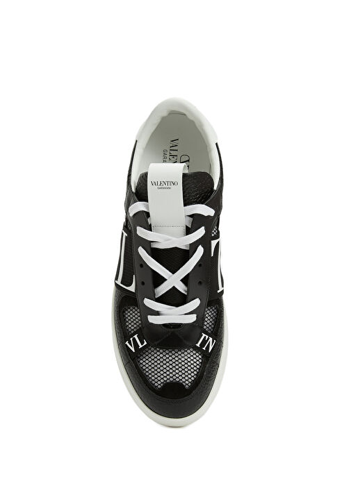 VL7N Siyah Beyaz Erkek Deri Sneaker - Görsel 5