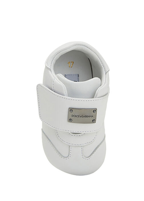 Beyaz Erkek Bebek Deri Sneaker - Görsel 5