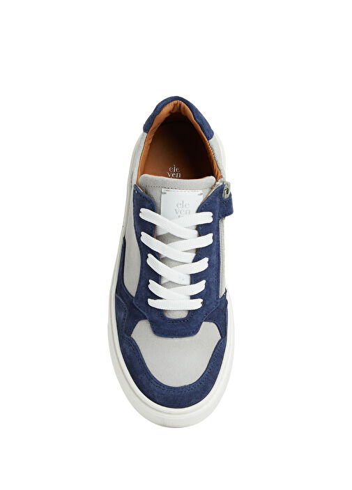 Gri Erkek Çocuk Deri Sneakers - Görsel 5