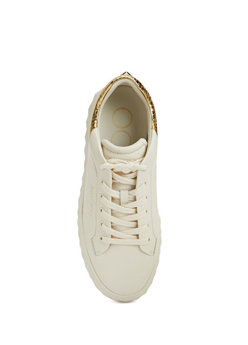 Diamond Maxi Beyaz Gold Kadın Deri Sneaker - Görsel 5
