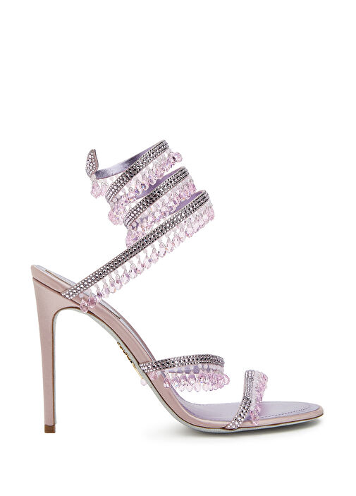 Chandelier Lila Kadın Saten Sandalet - Görsel 2