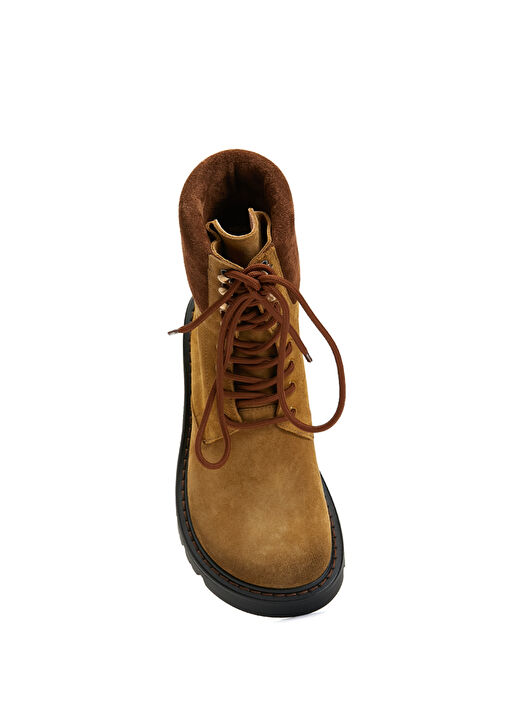 Kahverengi Kadın Süet Bot - Görsel 5