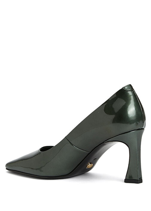 Yeşil Rugan Deri Topuklu Ayakkabı - Görsel 4