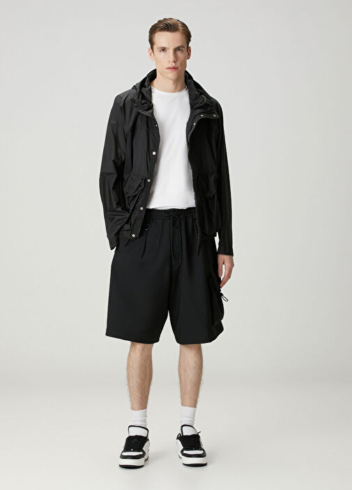 Black Ten-C Black Men Skye Ten Black Hooded Anorak Jacket 1925083