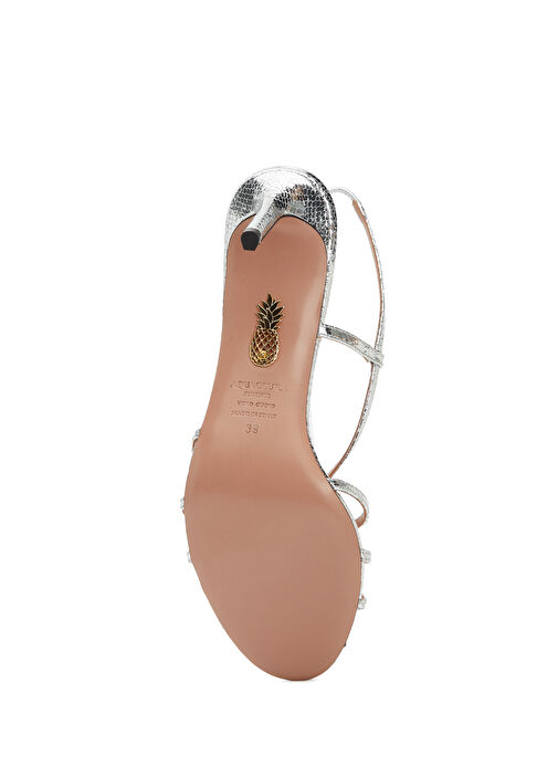 Aquazzura Aquazzura Gümüş Talk To Me Silver Topuklu Deri Sandalet Sandalet & Terlik | Beymen Gümüş - 6. görsel