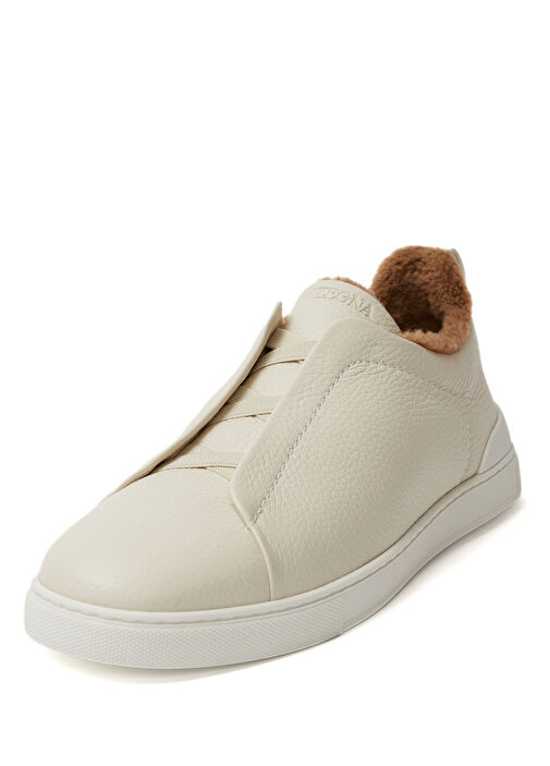 Beyaz Erkek Deri Sneaker - Görsel 3