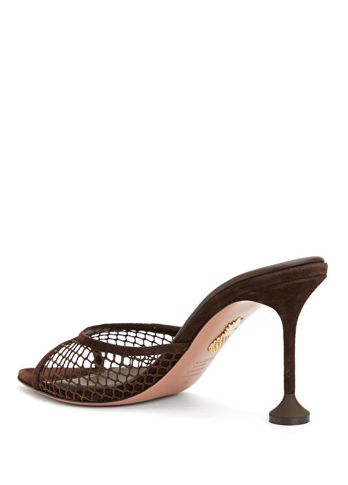 Bisous Koyu Kahverengi Kadın Süet Terlik - Görsel 4