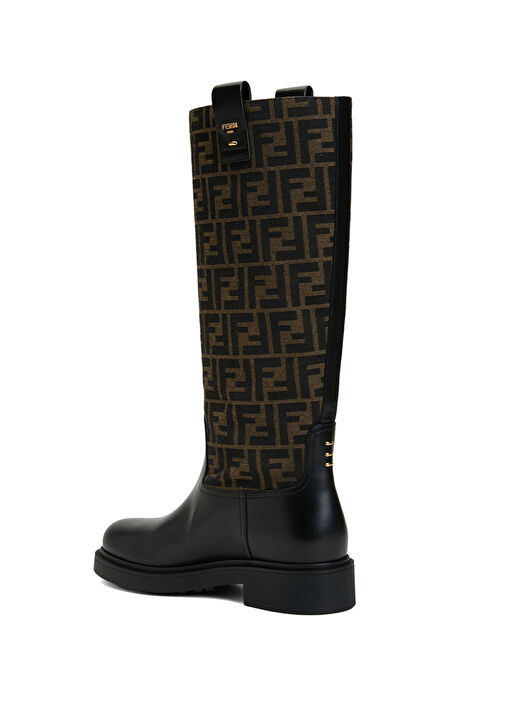 Siyah Kahve Kadın Deri Çizme - Görsel 4