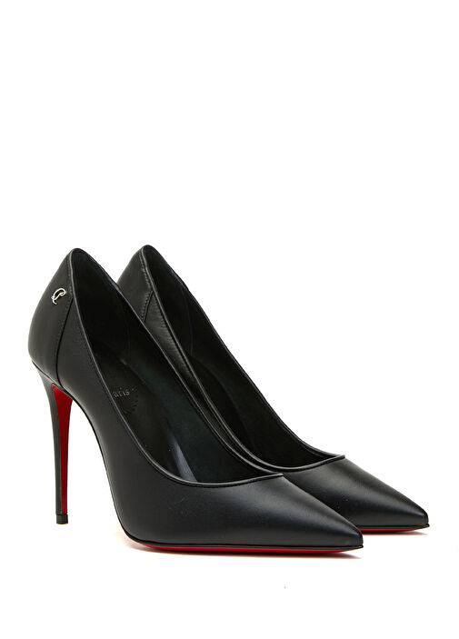 Christian Louboutin Siyah Kadın Sporty Kate Siyah Deri Topuklu