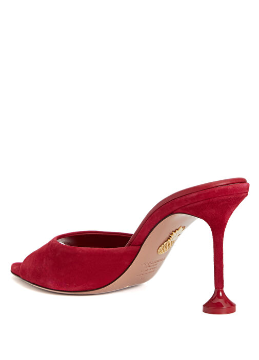 Bordo Kadın Deri Terlik - Görsel 4