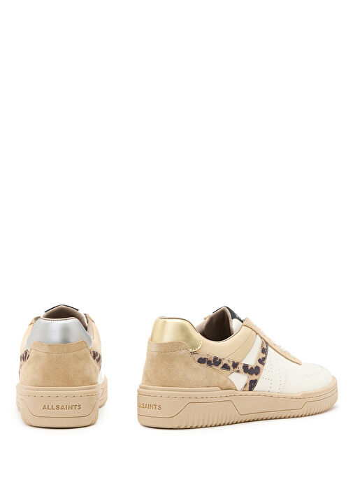 Vix Beyaz Leopar Desenli Kadın Süet Sneaker - Görsel 4