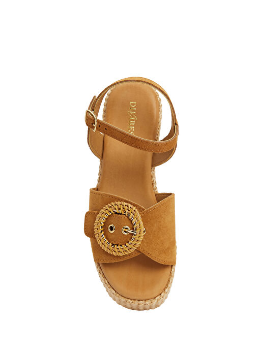 Taba Kadın Süet Sandalet - Görsel 5