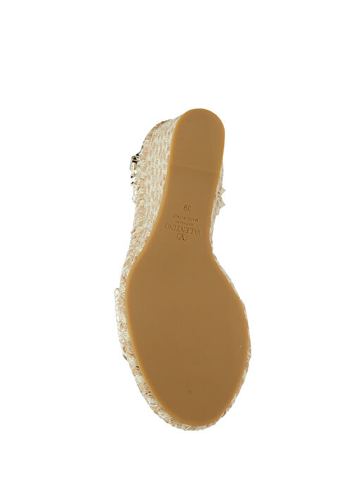 Rockstud Gold Kadın Deri Espadril - Görsel 7