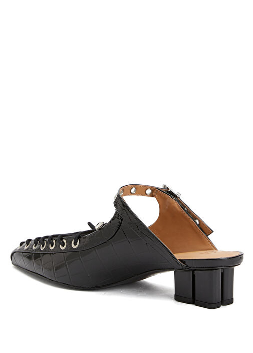 Siyah Kadın Deri Terlik - Görsel 4
