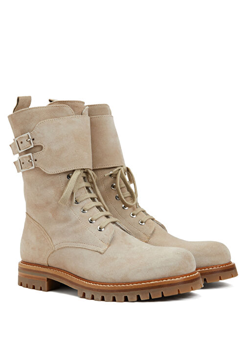 Krem Kadın Süet Bot - Görsel 3