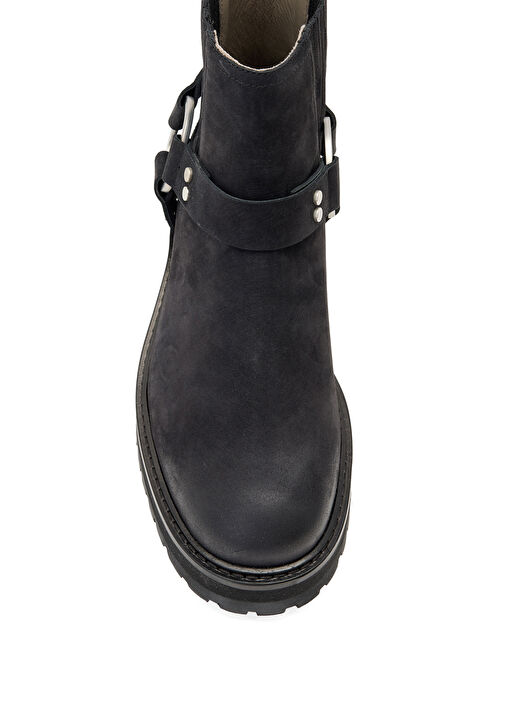 Maddie Siyah Kadın Deri Bot - Görsel 5
