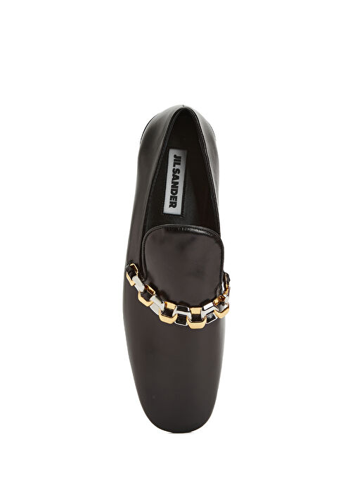 Siyah Kadın Deri Loafer - Görsel 5