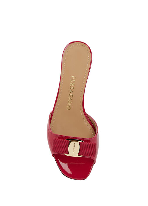 Ferragamo Ferragamo Vara Bow Fuşya Kadın Rugan Deri Terlik Beymen'de! Fuşya - 5. görsel