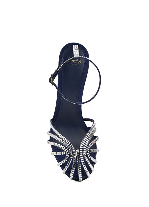 Penelope Lacivert Kadın İpek Sandalet - Görsel 5