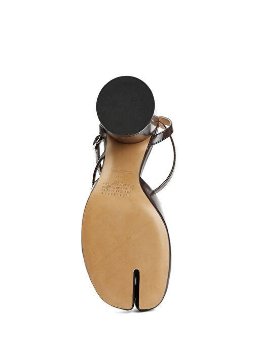 Tabi Kahverengi Deri Topuklu Ayakkabı - Görsel 6