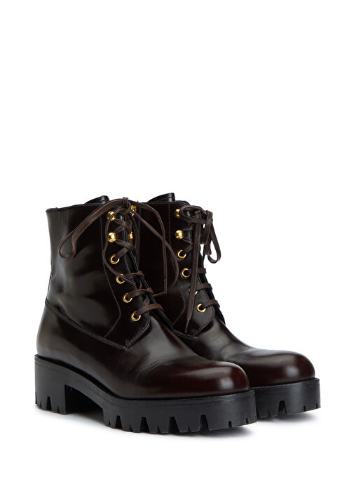 Beymen Reborn Beymen Reborn Koyu Kahverengi Prada Kadın Bot Beymen'de! Koyu Kahverengi - 3. görsel