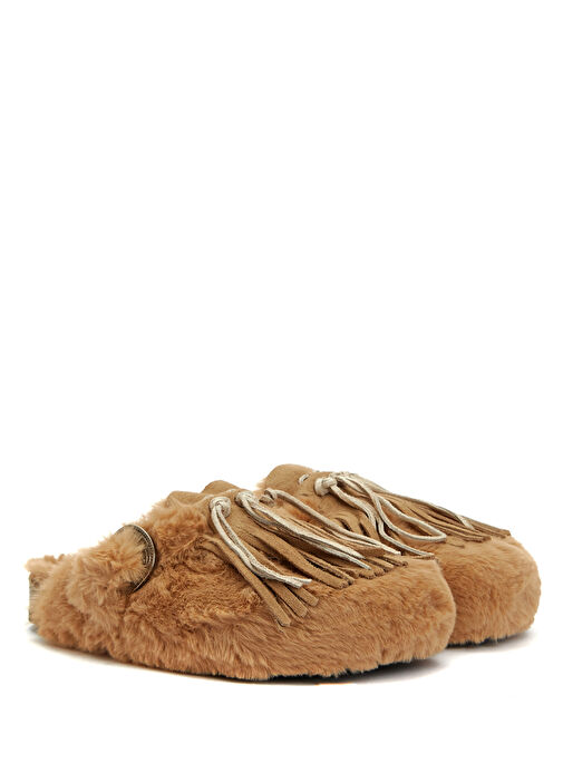 Koyu Bej Kadın Terlik - Görsel 3