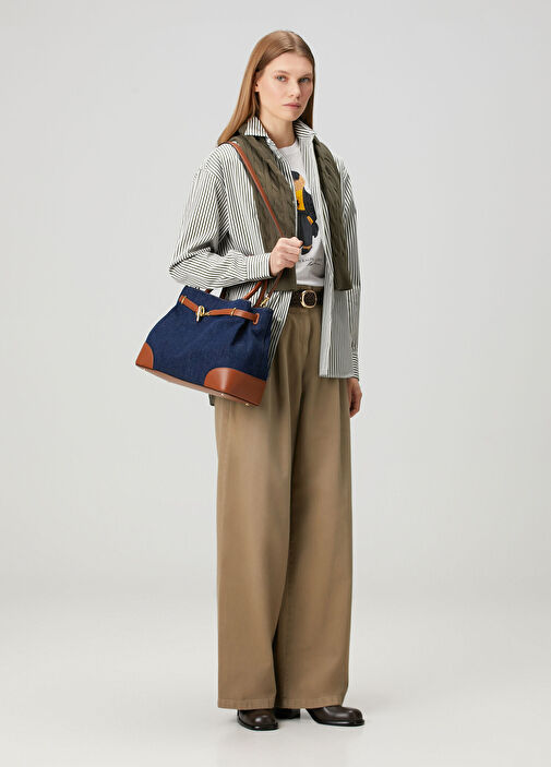 ラルフローレンDENIM&SUPPLY ヴィンテージバッグ　鞄　ネイティブ Lauren Ralph Lauren Lacivert-Taba Kadın Lacivert Taba Kadın Denim