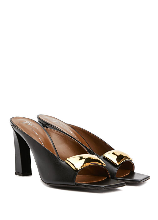 Siyah Kadın Deri Terlik - Görsel 3