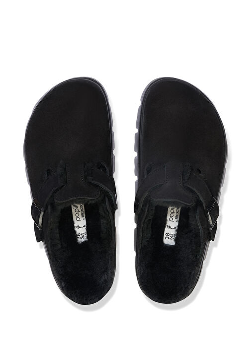 Boston Siyah Kadın Süet Terlik - Görsel 4