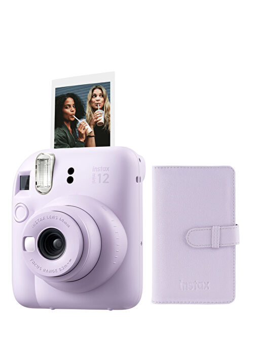 FUJIFILM - Instax Mini 12 Lila Fotoğraf Makinesi + 96'lı Laporta