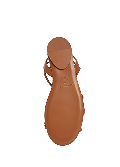 Gleam Kahverengi Kadın Deri Sandalet - Görsel 6