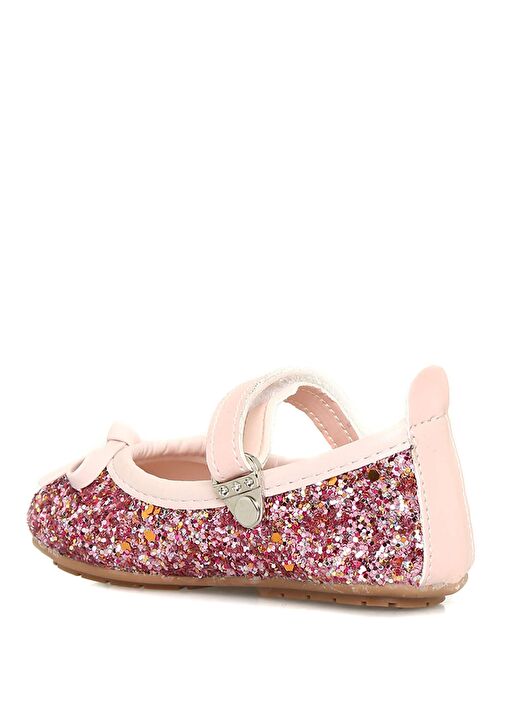 Pembe Simli Kız Bebek İlk Adım Ayakkabısı - Görsel 3