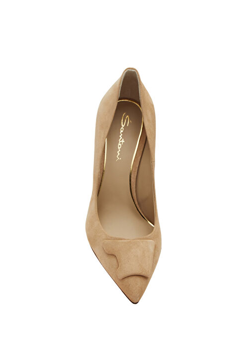 Açık Kahverengi Süet Stiletto - Görsel 5