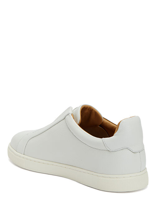 Beyaz Erkek Deri Sneaker - Görsel 4
