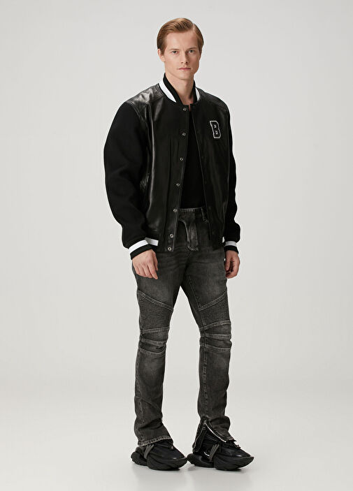 Balmain - Black Leather Jacket
