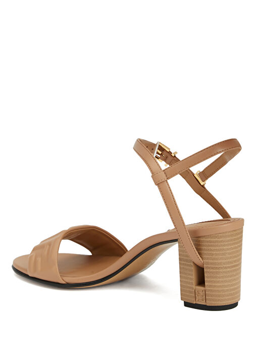 Bej Kadın Deri Sandalet - Görsel 4