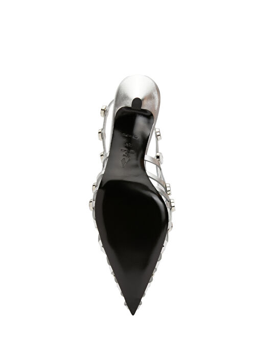 Silver Deri Topuklu Ayakkabı - Görsel 6