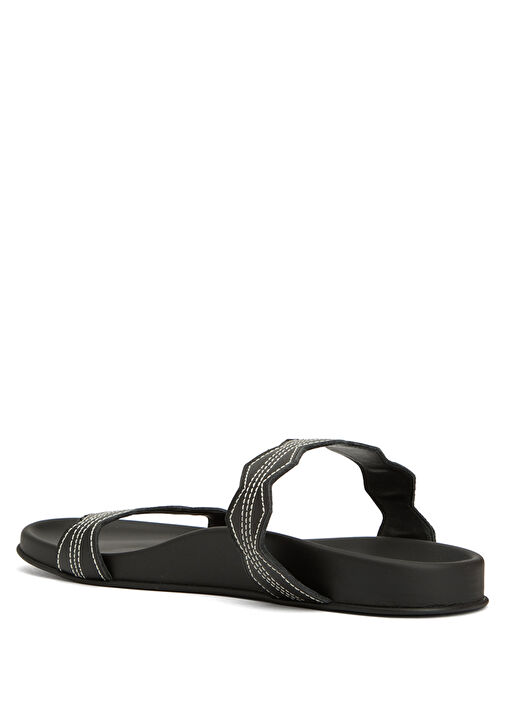 Scala Siyah Kadın Deri Terlik - Görsel 4